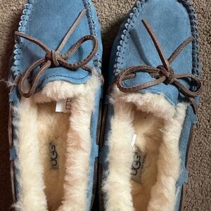 UGG Cream Shearling Lined Slippers